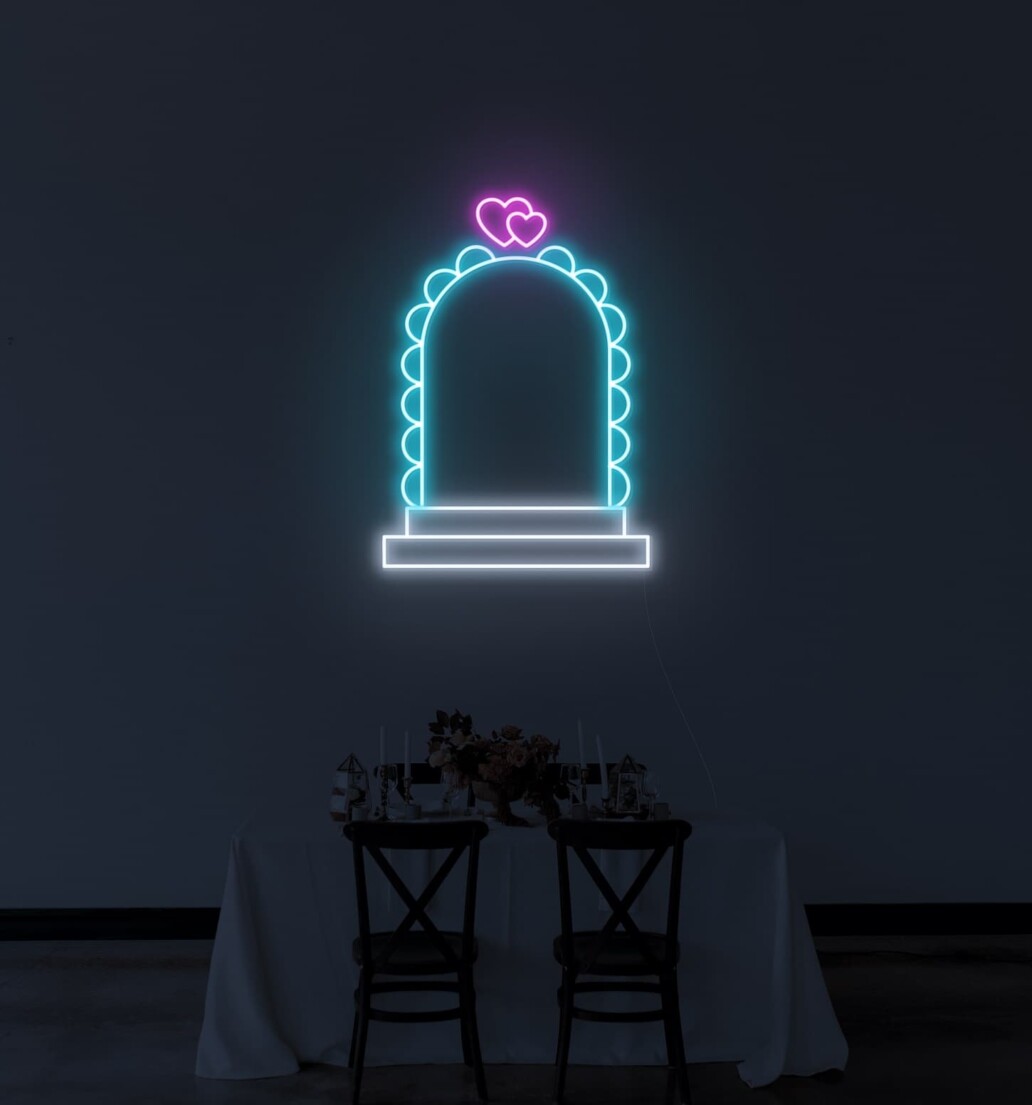 Wedding Altar Neon Sign Unique Wedding Decor Echo Neon Studio