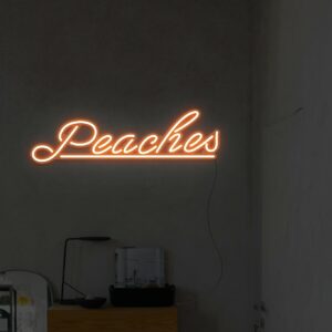 Peaches Neon Sign