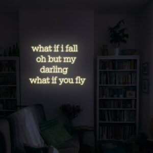 What If You Fly Yellow Led Neon Sign For Living Room