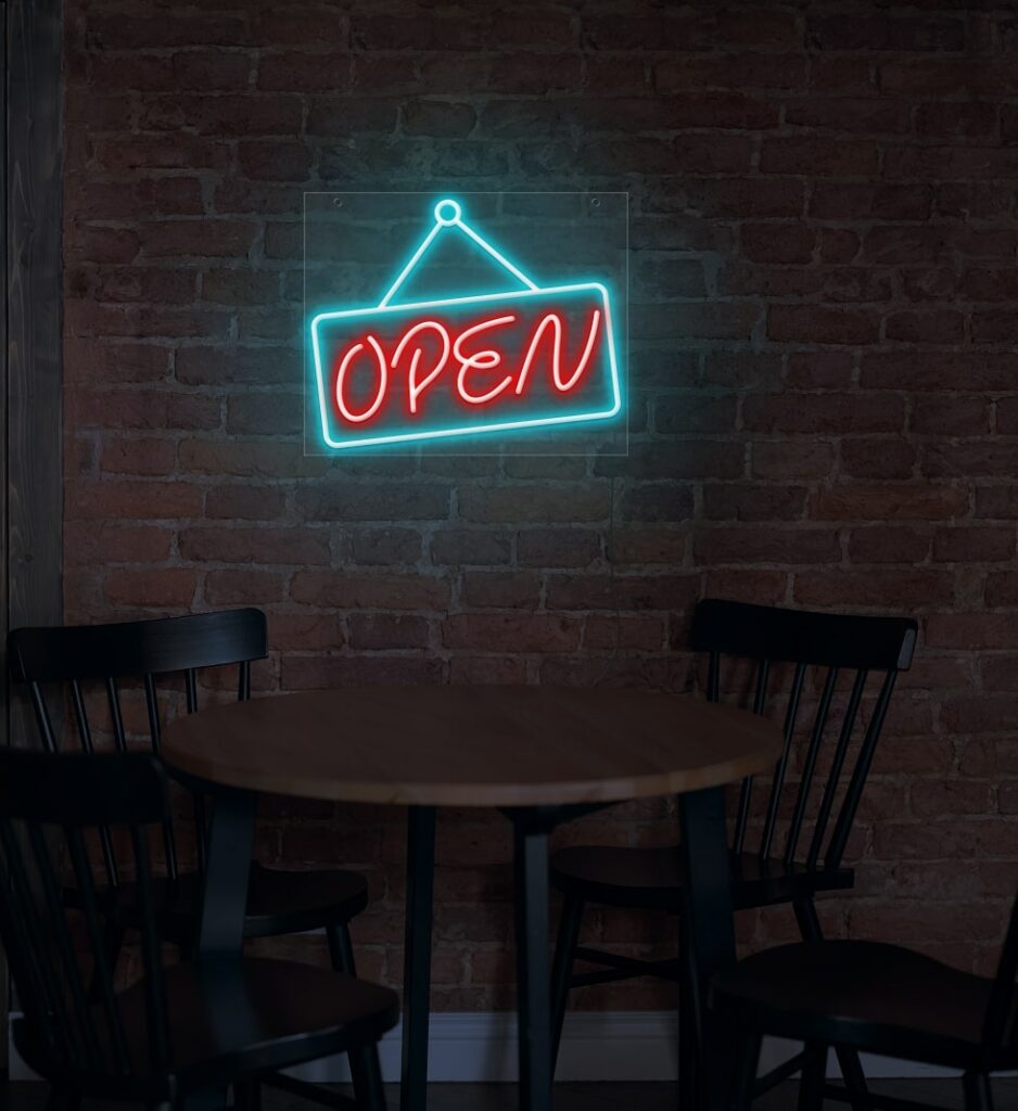 Open Neon Light For Business Echo Neon 1 LED Neon Sign Brand