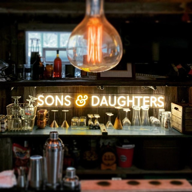 Sons And Daughters Neon Sign For Bar Decoration