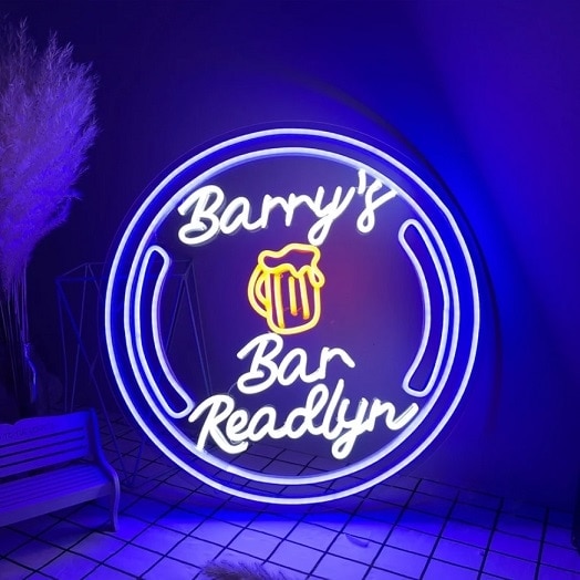 Custom Beer Logo Neon Light In Multi Colour