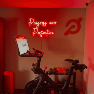 Red Neon Sign For Home Gym Decor