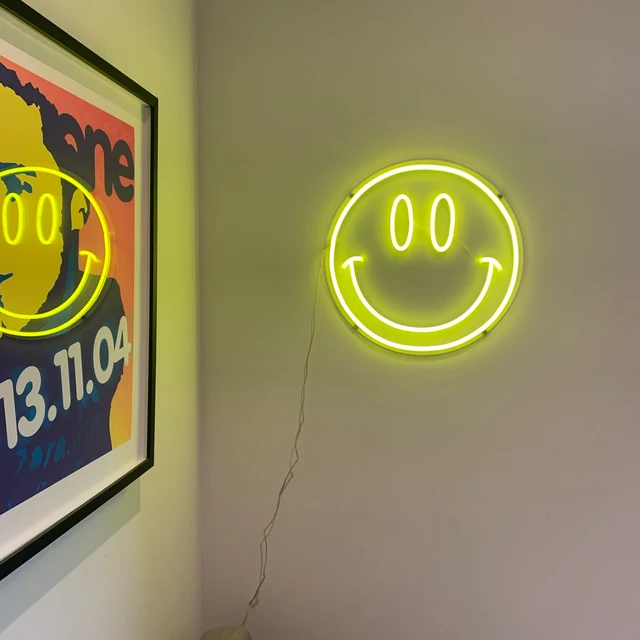 Smile Face Yellow Led Neon Light