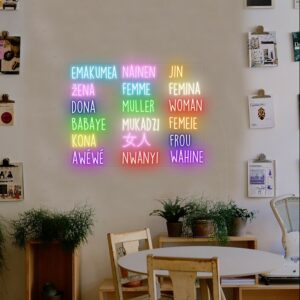 Women In Different Words Neon Light Custom Neon Sign For Women