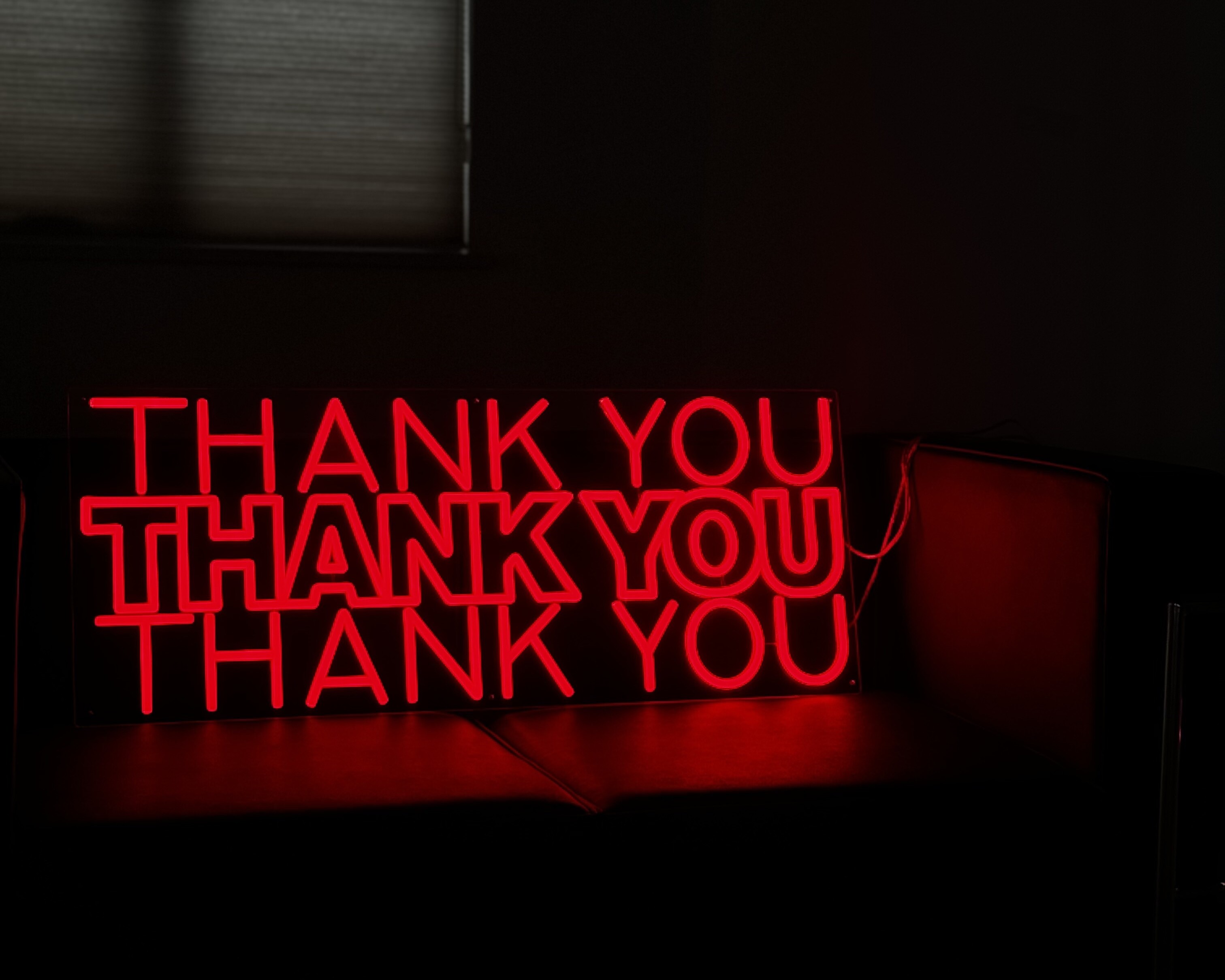 thank you restaurant business neon sign