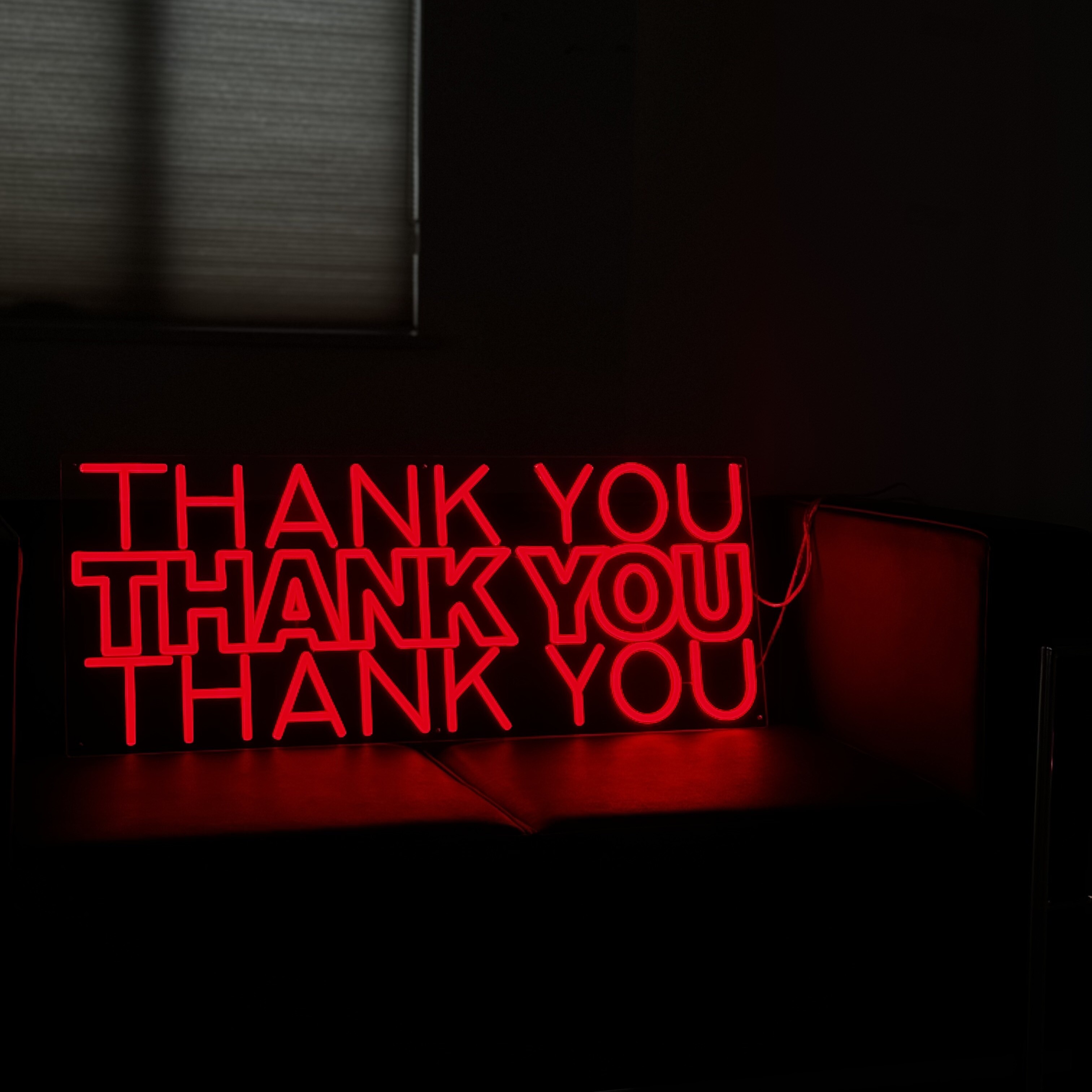 thank you restaurant business neon sign
