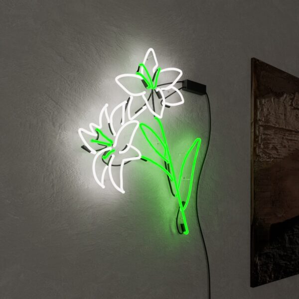 Easter Lily glass neon sign home decor