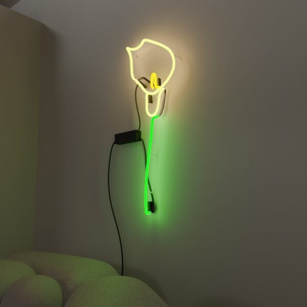 Lily flower glass neon sign home decor
