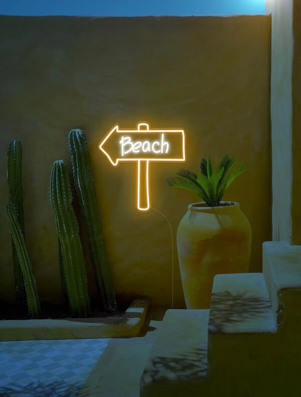 beach neon sign summer vibe