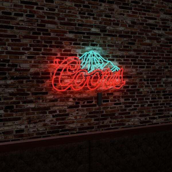 coors beer logo neon sign bar sign