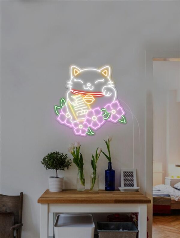 lucky cat neon sign home decor