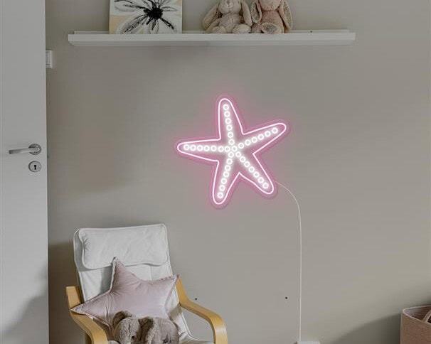 sea star neon light summer party decor