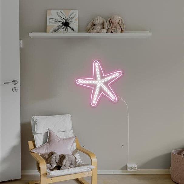 sea star neon light summer party decor