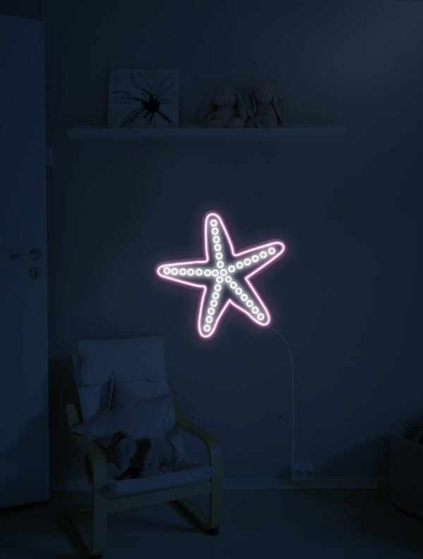 sea star neon sign summer vibe pool party