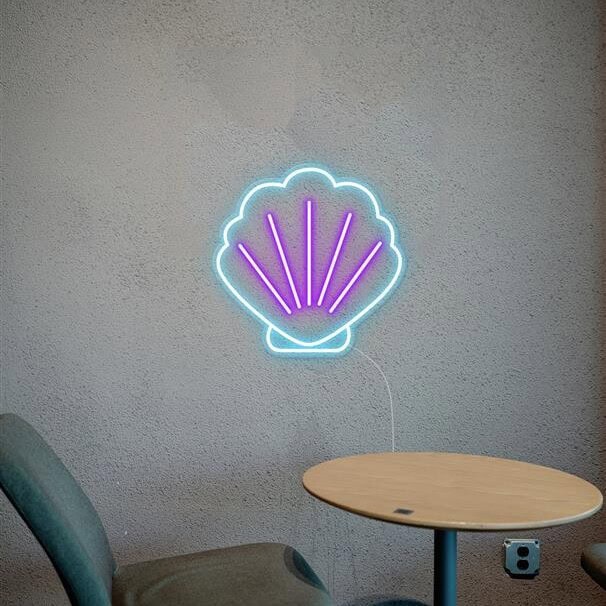 seashell neon light summer party