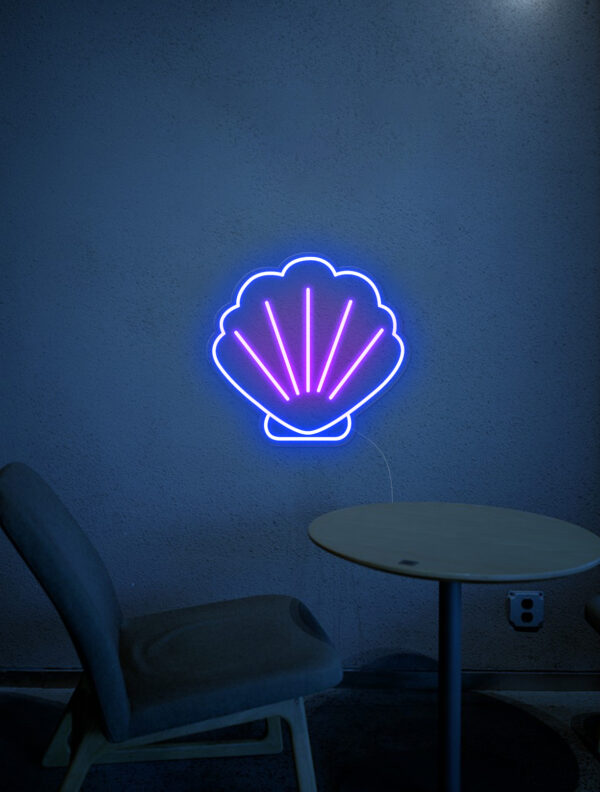 seashell neon sign summer party