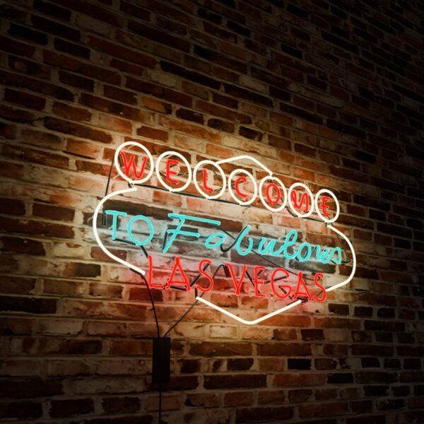 welcome to fabulous las vegas glass neon sign classic neon