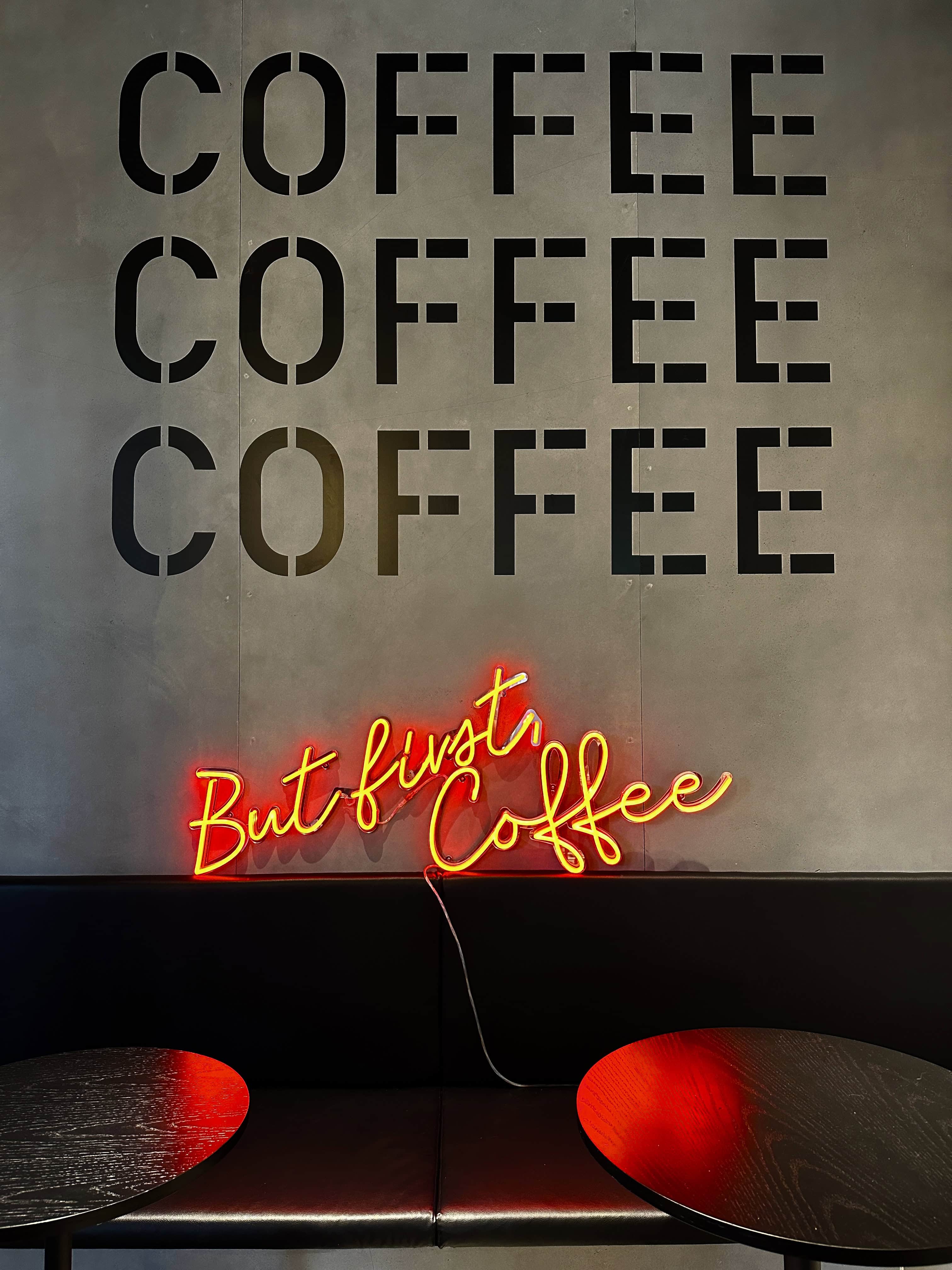 RGB orange but first coffee cafe