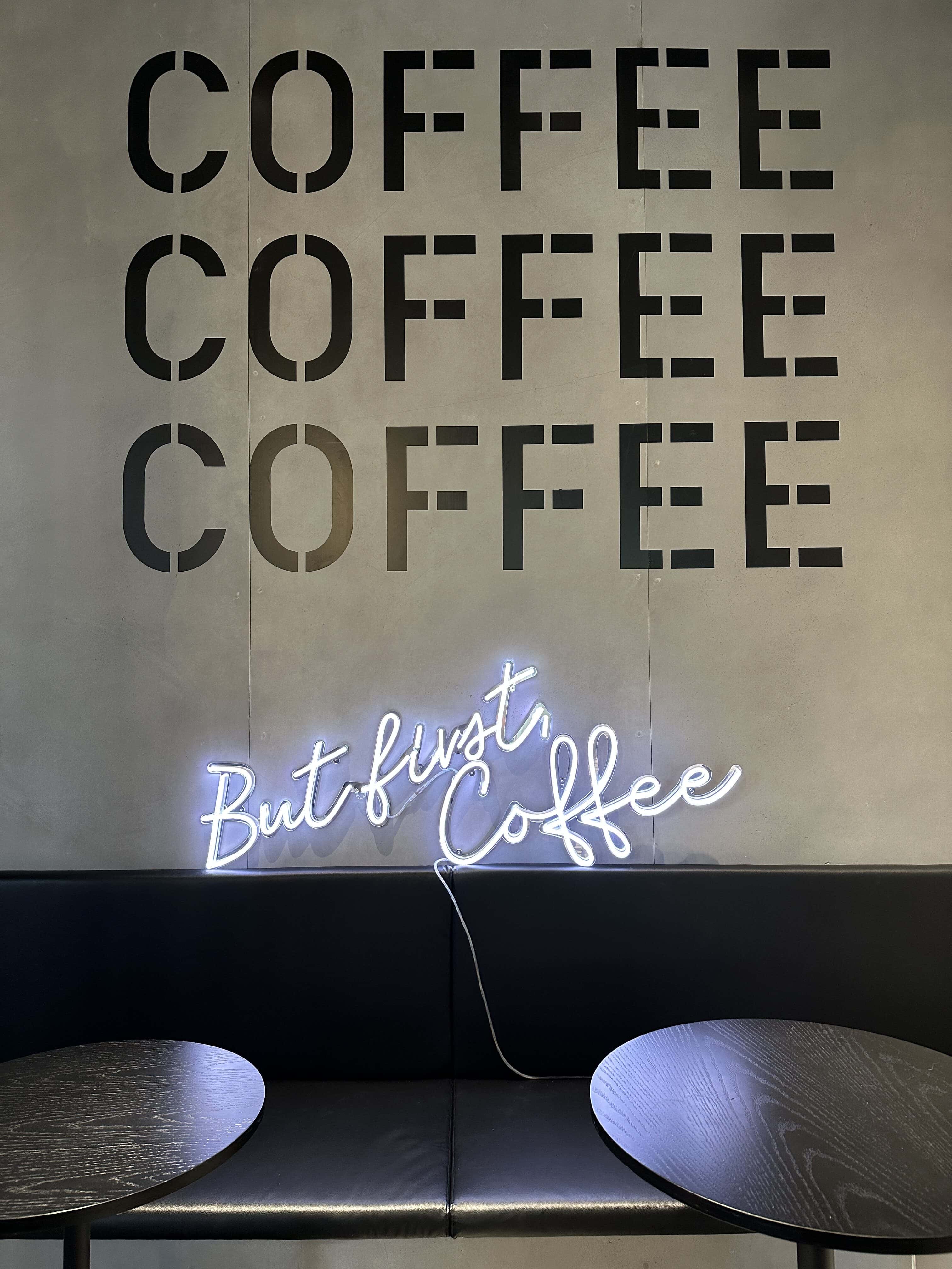 RGB white but first coffee cafe