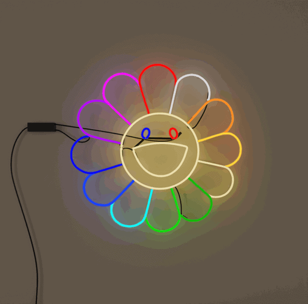 SMILEY face vintage neon sign glass neon