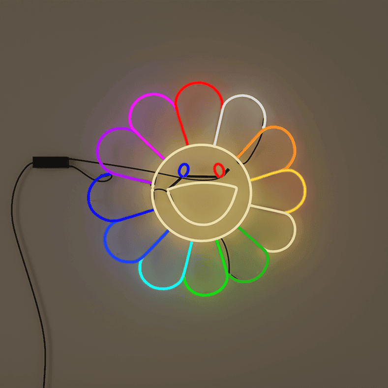 SMILEY face vintage neon sign glass neon