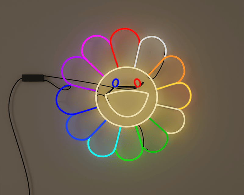 SMILEY face vintage neon sign glass neon