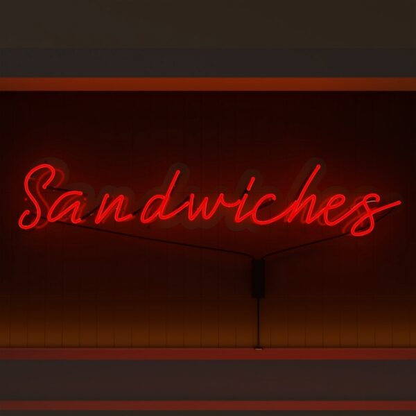 Sandwiches vintage neon sign red glass neon restaurant