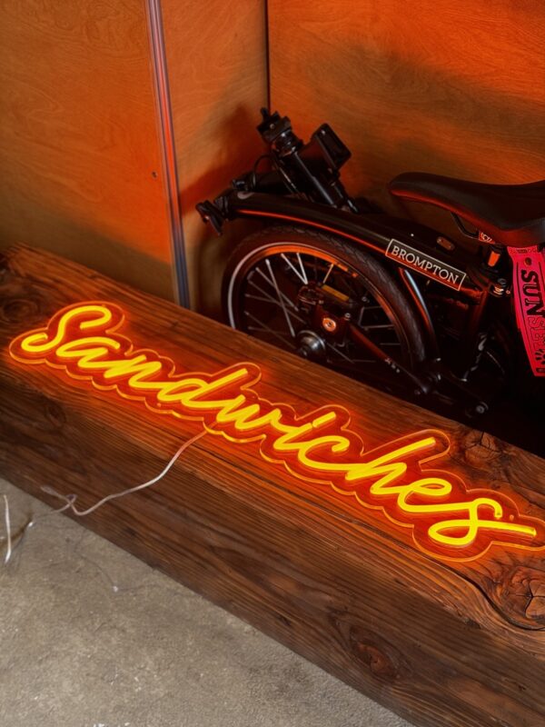 sandwiches led neon sign for restaurant