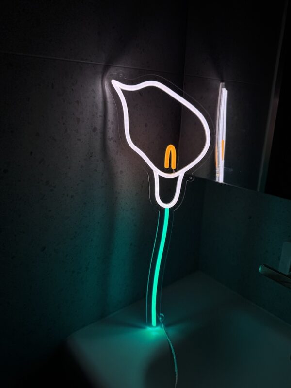 calla lily spring vibe room decor neon light