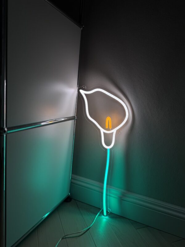 calla lily neon sign