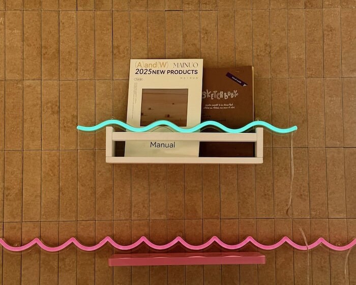 wavy lines neon art neon sign