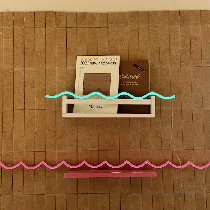 wavy lines neon art neon sign