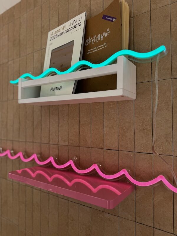 wavy lines neon wall art neon light wall decor