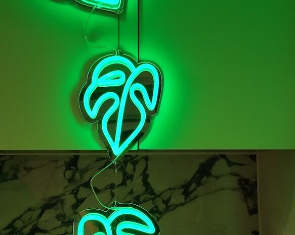 Mini Monstera Leaves string light neon signs