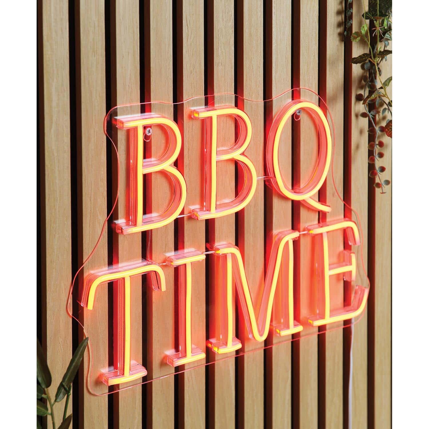 BBQ time outdoor neon sign for patio