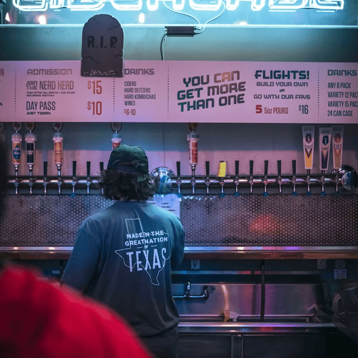Cidercade dallas arcade glass double stroke neon sign