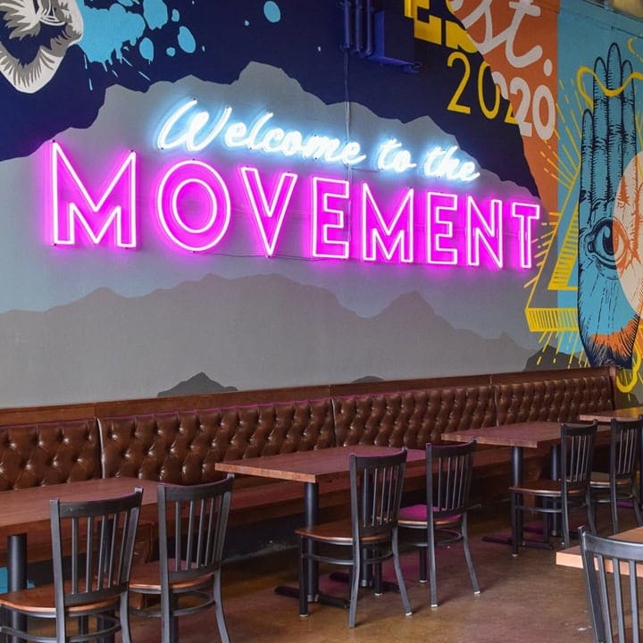 brewery wall art led neon sign for restaurant