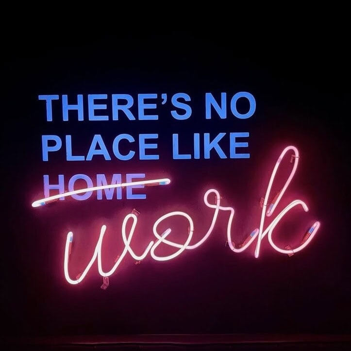 coworking space custom glass neon sign