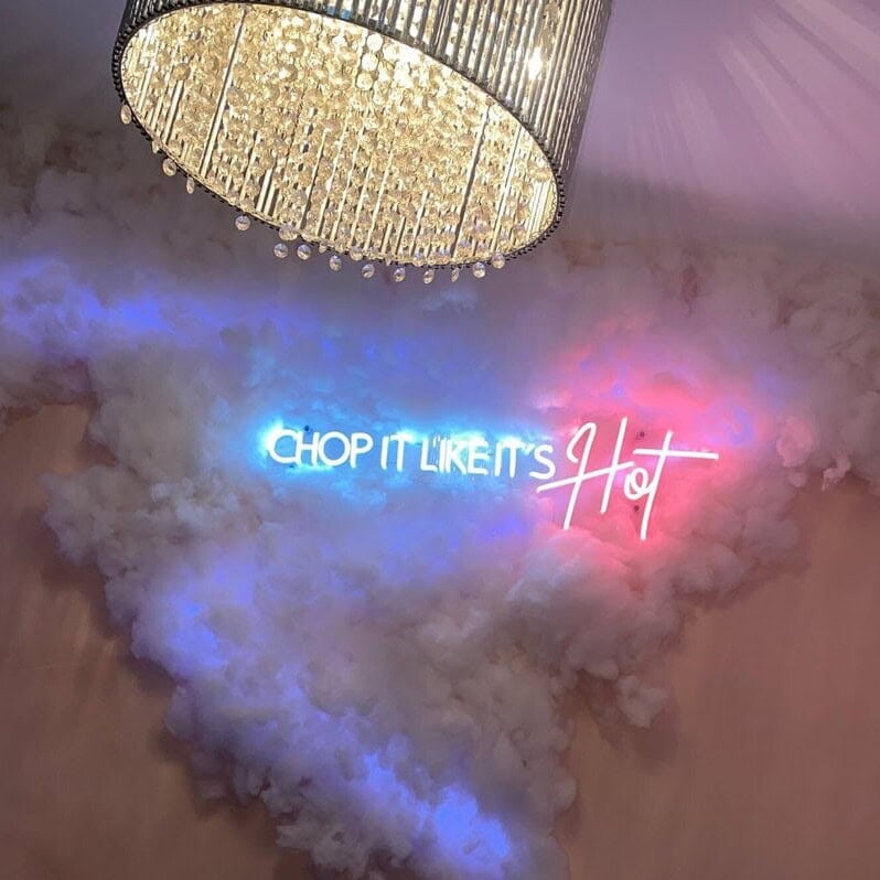 custom led neon sign for salon wall art