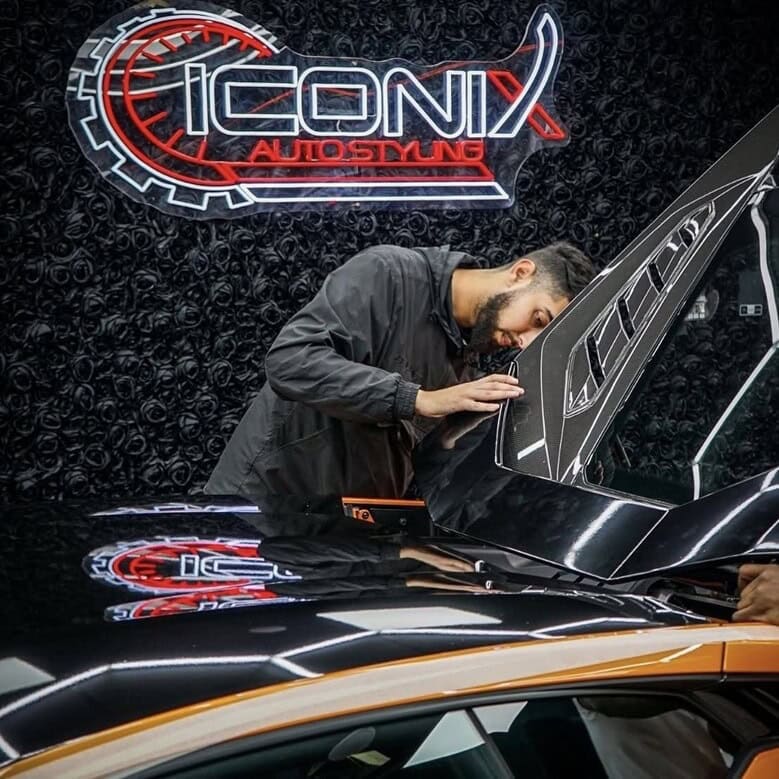 custom neon logo sign for auto shop