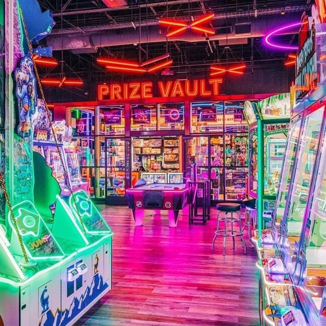 custom neon sign decor for arcade center