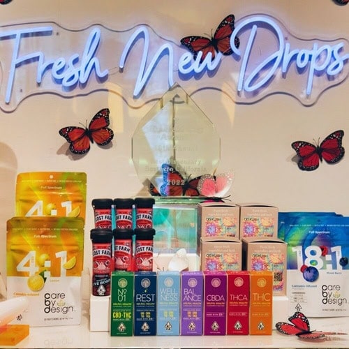 custom neon sign for dispensary shelf decor