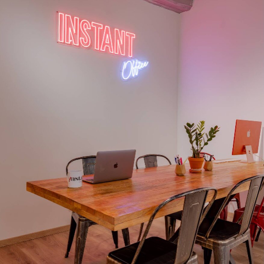 custom office neon sign for workspace