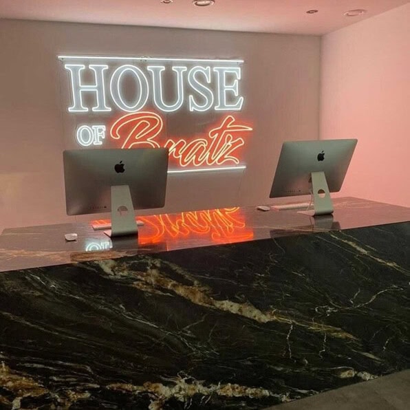 custom office neon sign reception desk neon sign