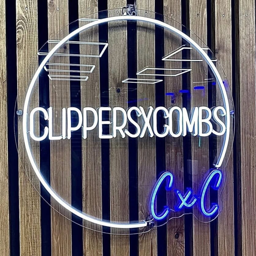 custom salon business neon sign