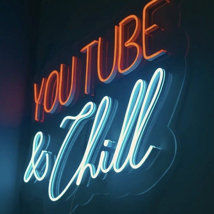custom youtuber neon sign