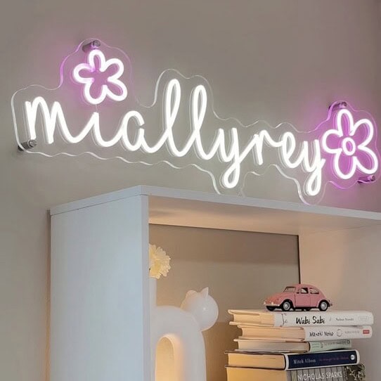 cute and small led neon sign for home office living space