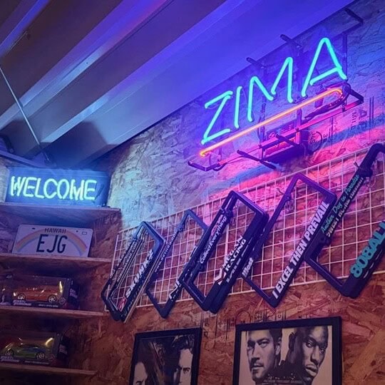glass neon sign for garage decor