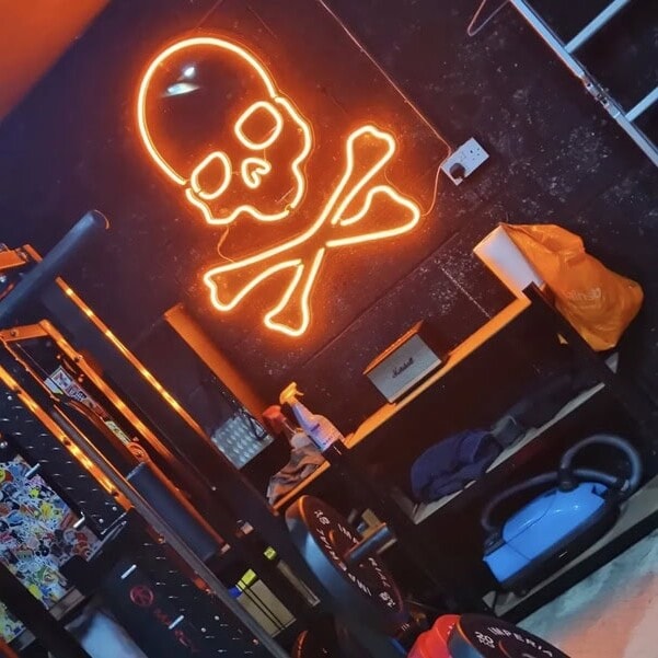 hardcore home gym custom neon sign